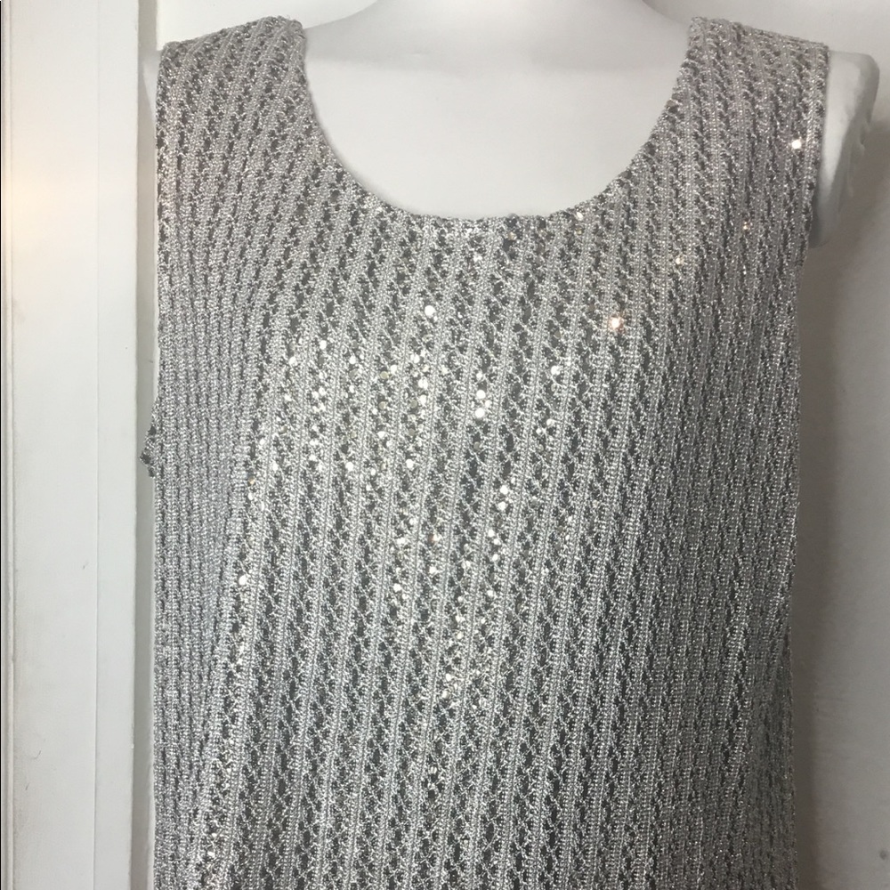 Shardae Nites Sz XLarge gold metallic Tank Top USA